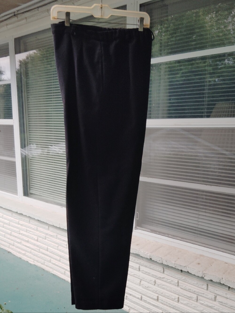 Russ Black Womens Wool Dress Pants - Straight Leg
